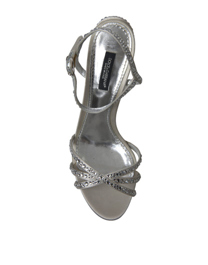 Dolce &amp; Gabbana Sandalias elegantes con tacones adornados con cristales