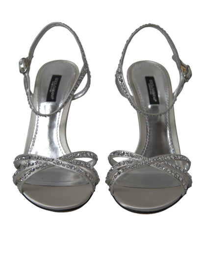Dolce &amp; Gabbana Sandalias elegantes con tacones adornados con cristales