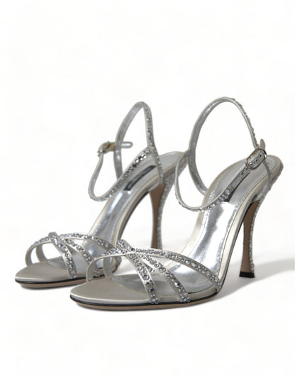 Dolce &amp; Gabbana Sandalias elegantes con tacones adornados con cristales