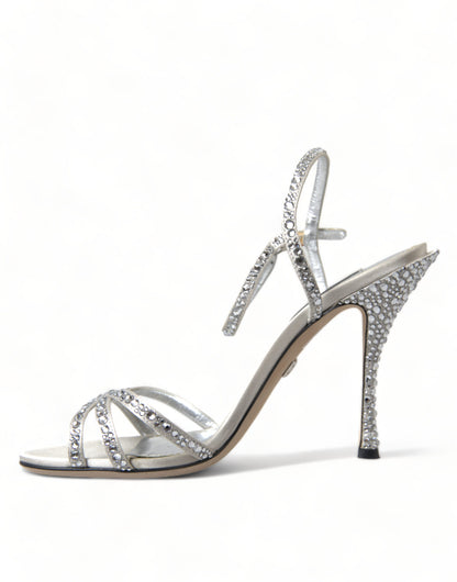 Dolce &amp; Gabbana Sandalias elegantes con tacones adornados con cristales