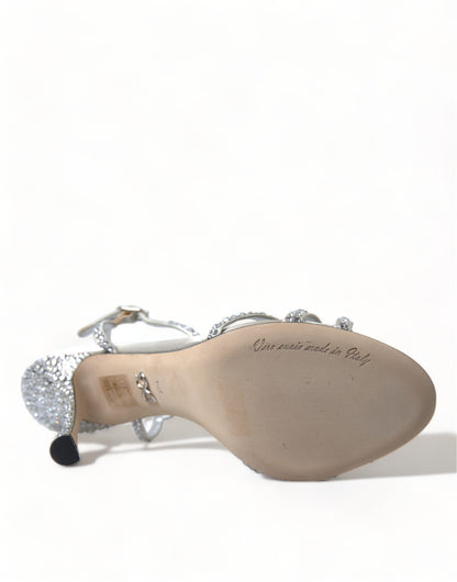 Dolce &amp; Gabbana Sandalias elegantes con tacones adornados con cristales