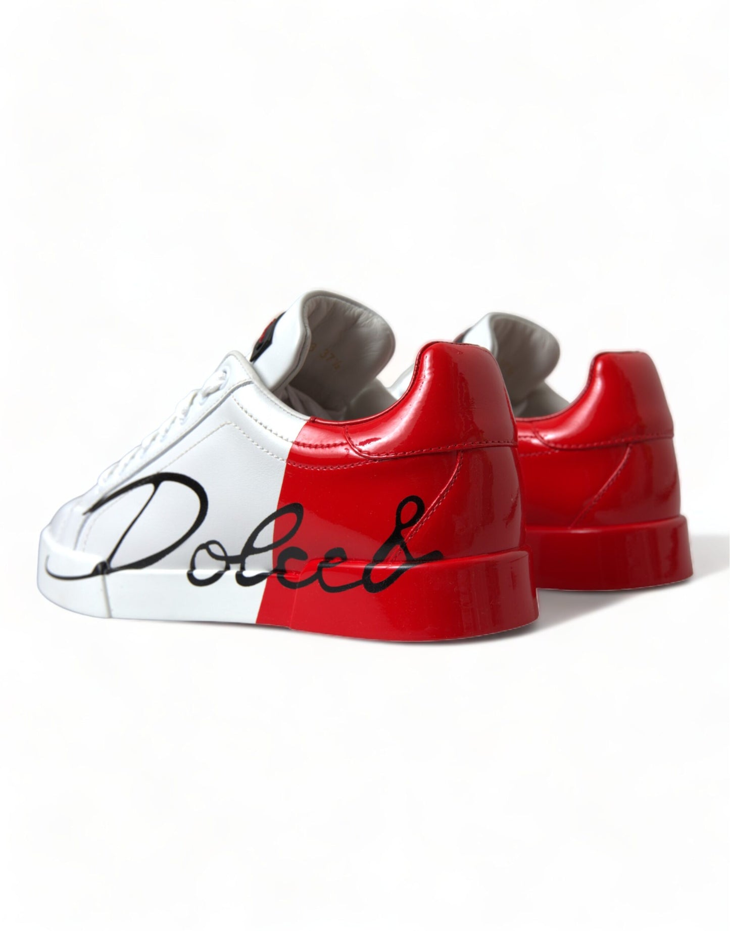 Dolce &amp; Gabbana Elegantes zapatillas Portofino de cuero blanco