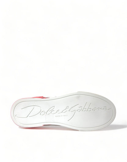Dolce &amp; Gabbana Elegantes zapatillas Portofino de cuero blanco