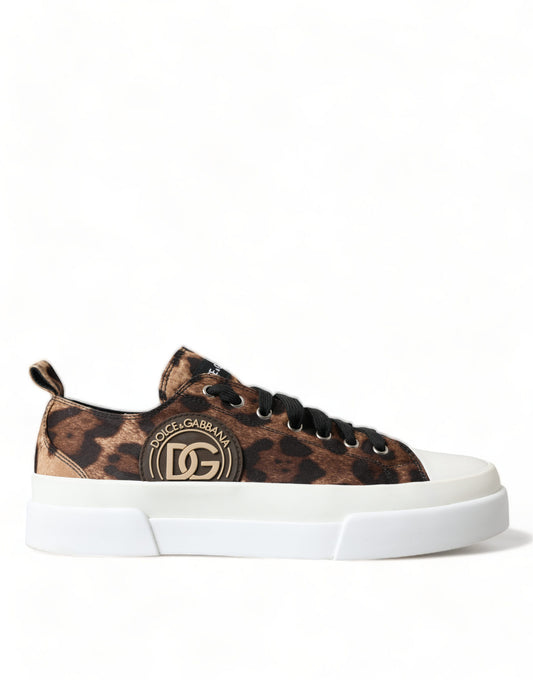 Dolce &amp; Gabbana Zapatillas casuales elegantes con estampado de leopardo