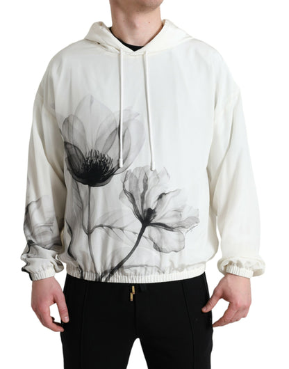 Dolce &amp; Gabbana Elegante jersey con capucha de seda floral