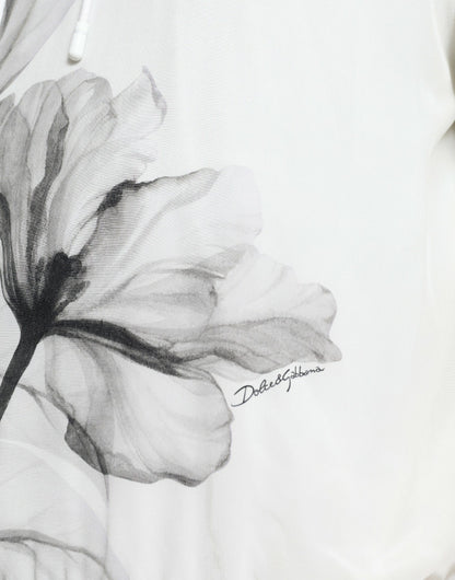 Dolce &amp; Gabbana Elegante jersey con capucha de seda floral
