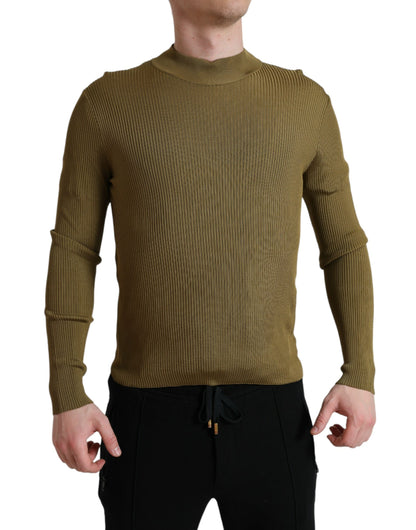 Dolce &amp; Gabbana Jersey con cuello redondo de viscosa verde militar