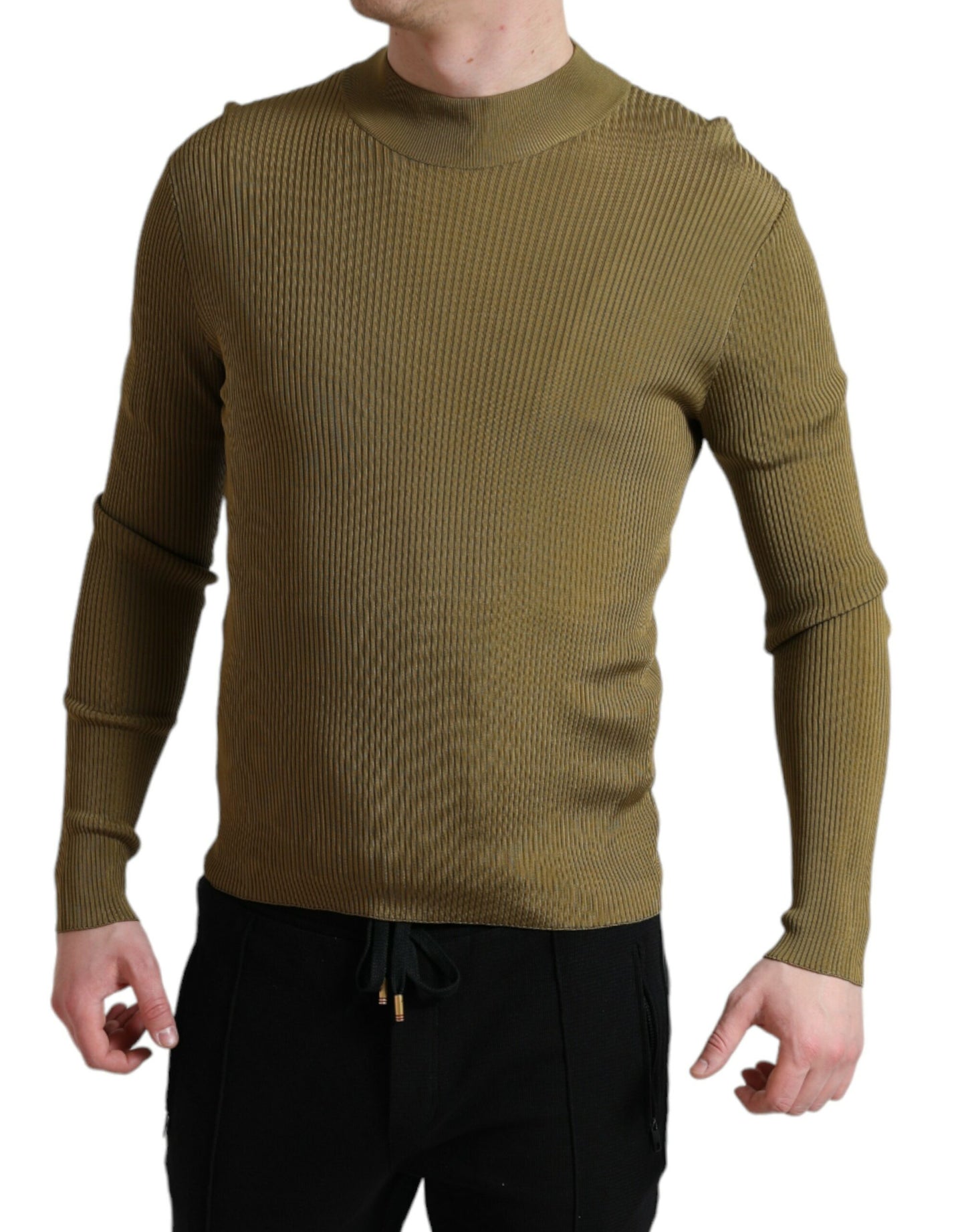 Dolce &amp; Gabbana Jersey con cuello redondo de viscosa verde militar