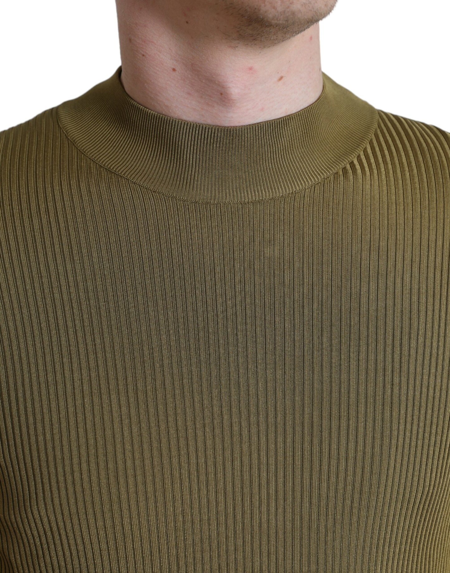Dolce &amp; Gabbana Jersey con cuello redondo de viscosa verde militar