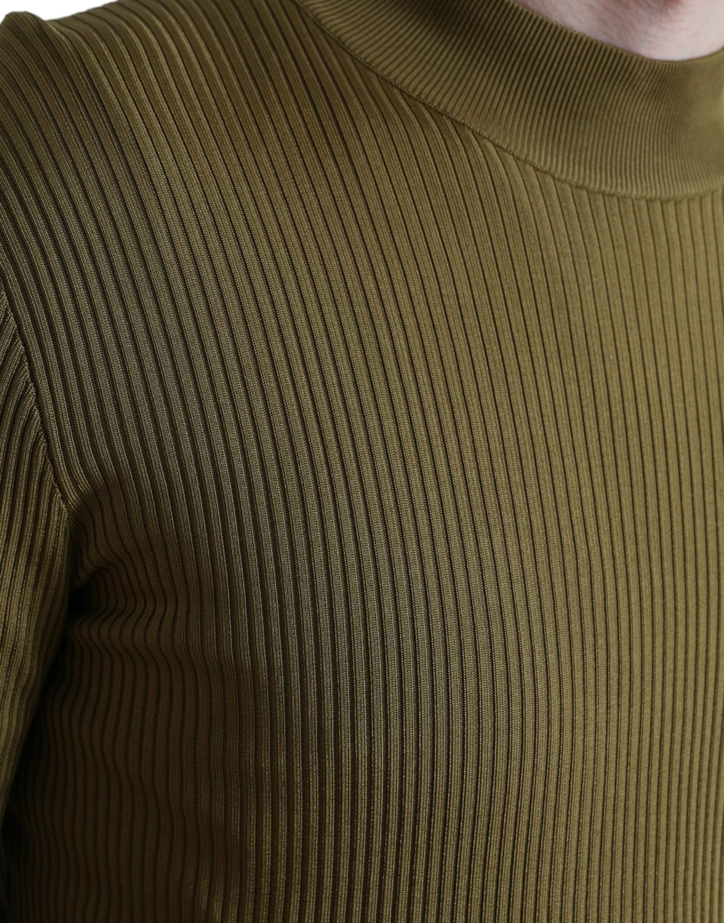 Dolce &amp; Gabbana Jersey con cuello redondo de viscosa verde militar