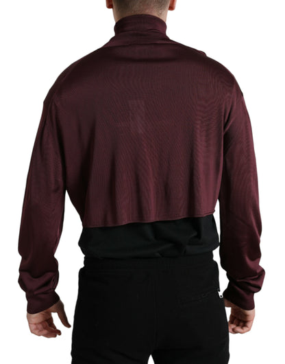 Dolce &amp; Gabbana Jersey De Viscosa Con Cuello Alto Granate