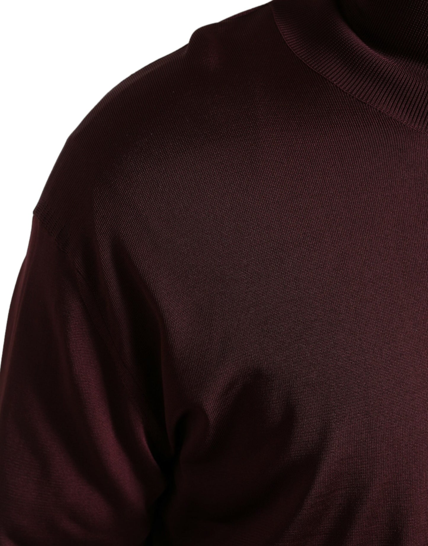Dolce &amp; Gabbana Jersey De Viscosa Con Cuello Alto Granate