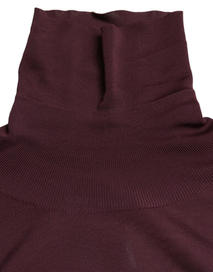 Dolce &amp; Gabbana Jersey De Viscosa Con Cuello Alto Granate