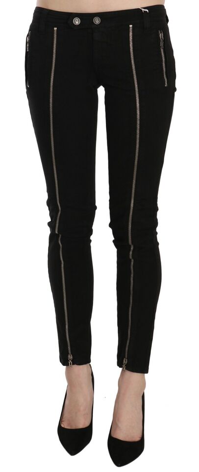 Dolce &amp; Gabbana Vaqueros pitillo negros elegantes de talle bajo y corte slim