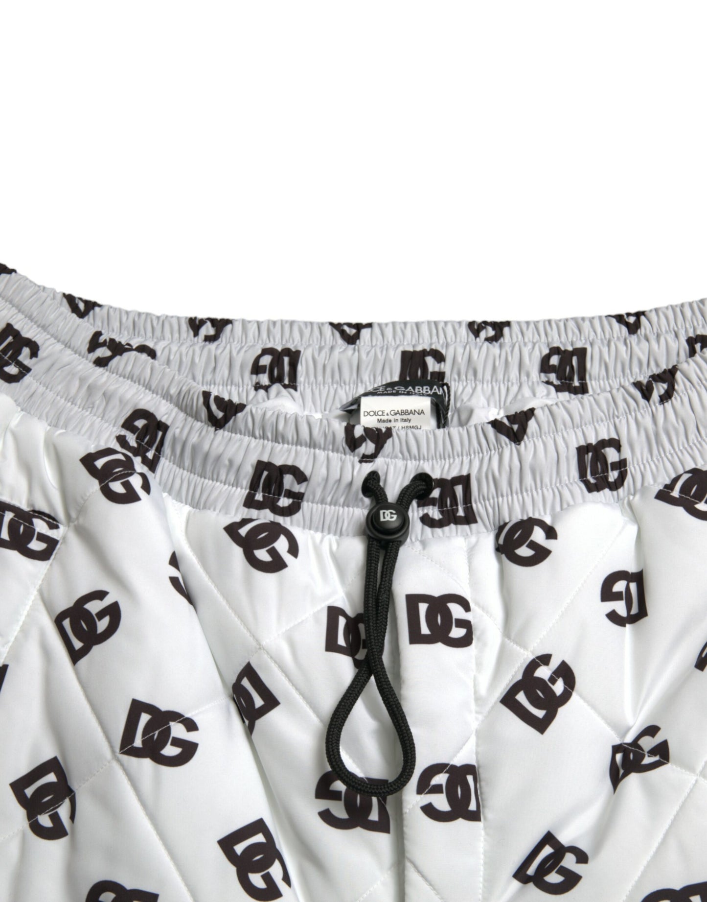 Dolce &amp; Gabbana Chic pantalones jogger blancos con estampado icónico DG