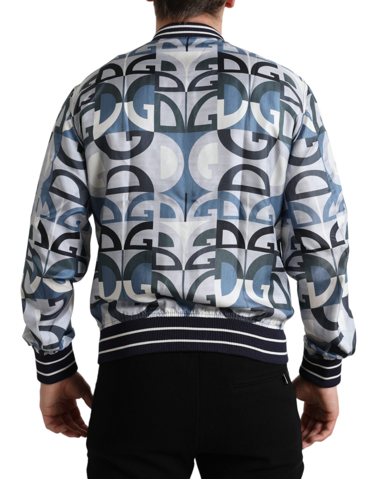 Dolce &amp; Gabbana Cazadora bomber de seda multicolor - Elegancia clásica
