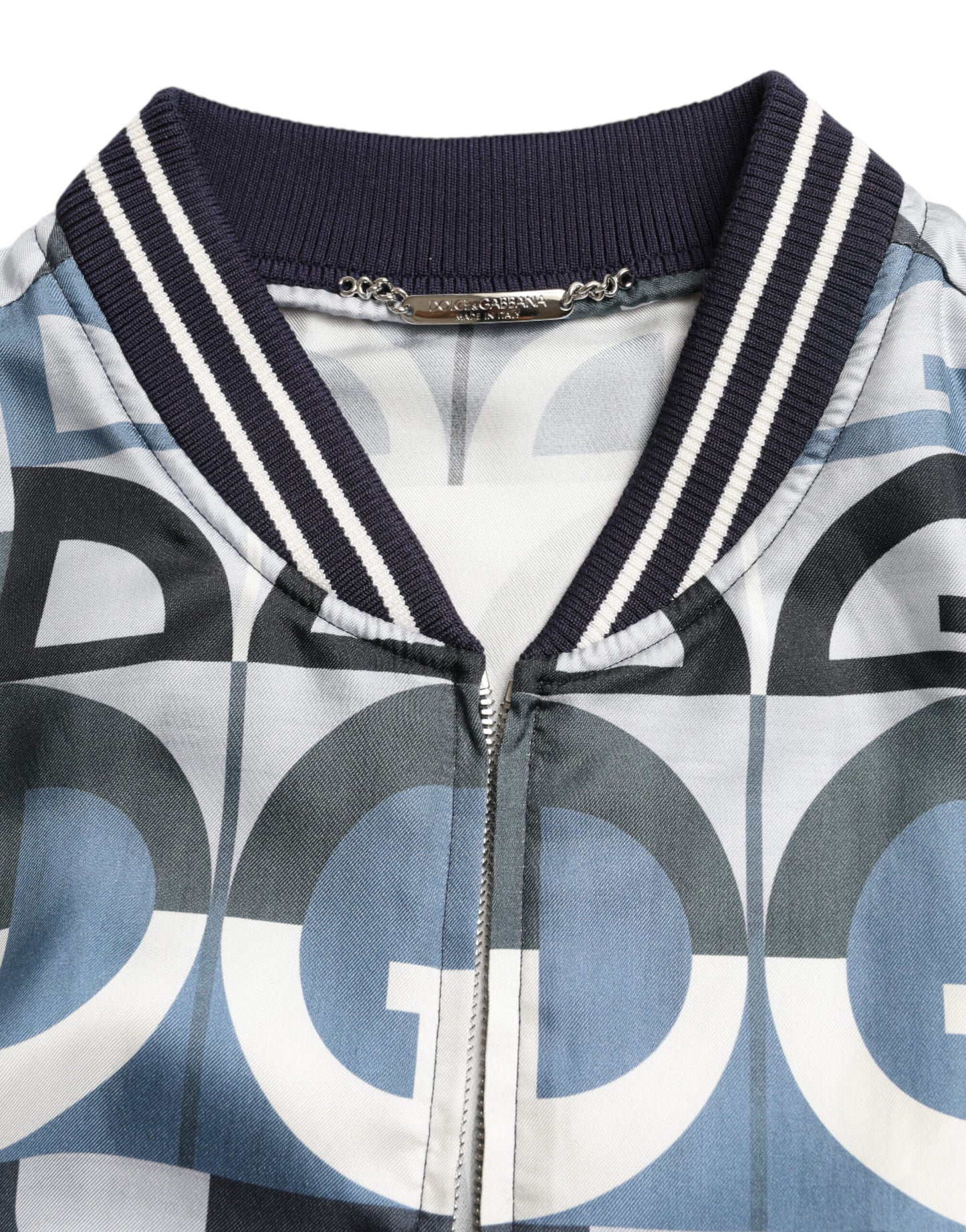 Dolce &amp; Gabbana Cazadora bomber de seda multicolor - Elegancia clásica
