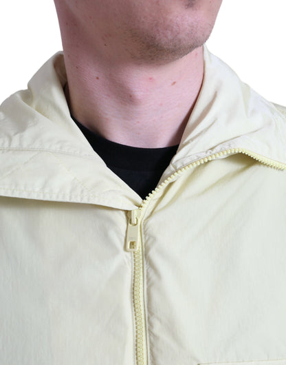 Dolce &amp; Gabbana Elegant Yellow Windbreaker Jacket