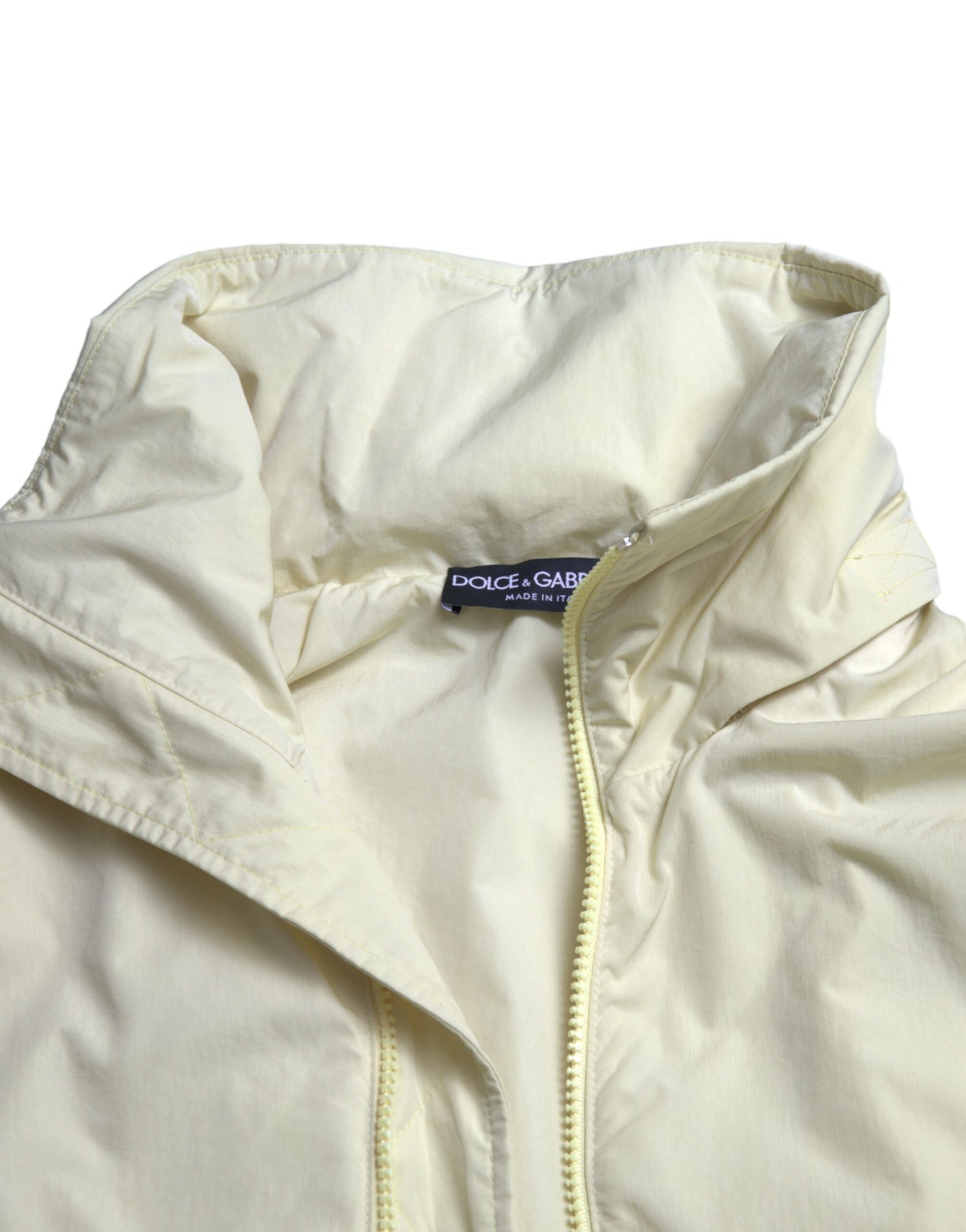 Dolce &amp; Gabbana Elegant Yellow Windbreaker Jacket