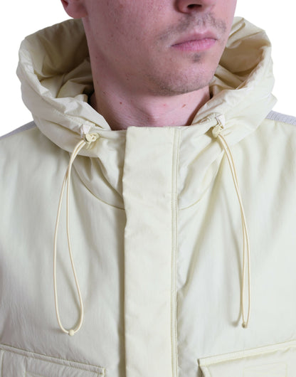 Dolce &amp; Gabbana Sunshine Yellow Hooded Vest Jacket