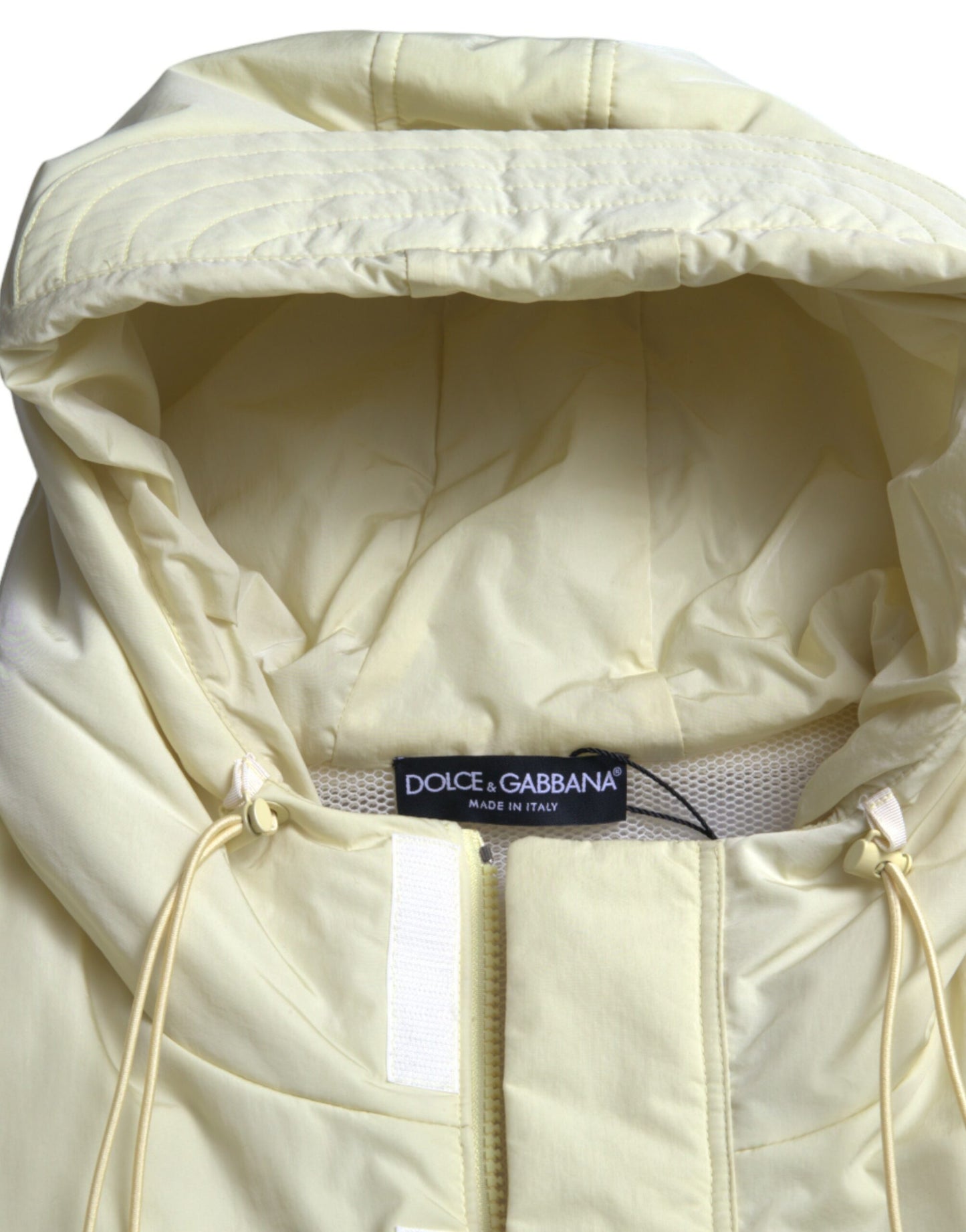 Dolce &amp; Gabbana Sunshine Yellow Hooded Vest Jacket