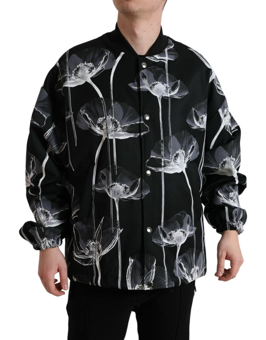 Dolce &amp; Gabbana Elegante cazadora bomber con estampado floral