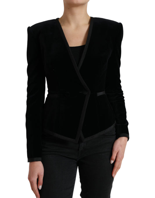 Dolce &amp; Gabbana Elegant Double Breasted Cotton-Silk Blazer