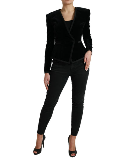 Dolce &amp; Gabbana Elegant Double Breasted Cotton-Silk Blazer