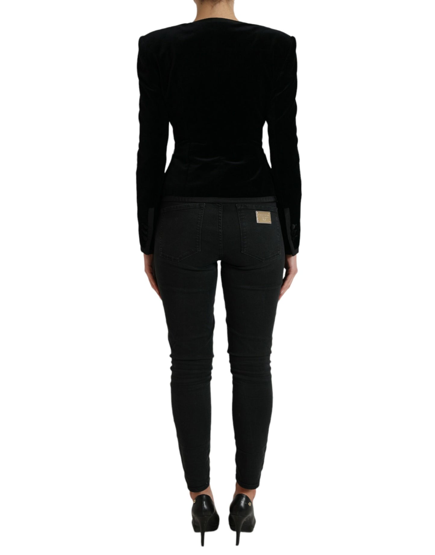 Dolce &amp; Gabbana Elegant Double Breasted Cotton-Silk Blazer