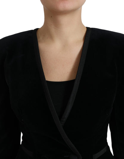 Dolce &amp; Gabbana Elegant Double Breasted Cotton-Silk Blazer
