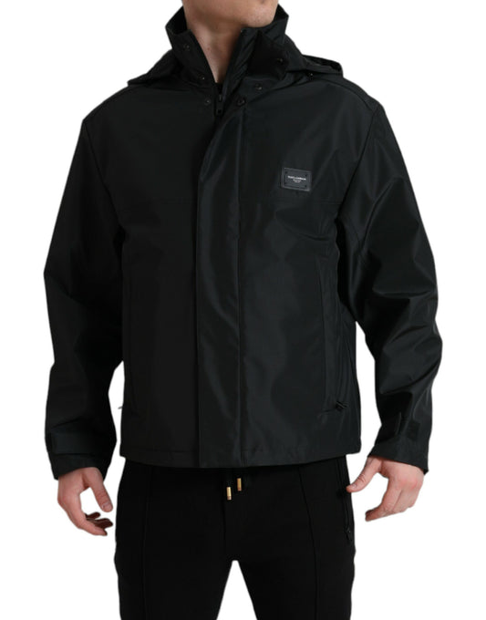 Dolce & Gabbana Sleek Black Windbreaker Jacket – IT48 | M par Dolce & Gabbana | Disponible sur Sandy Store ByNet