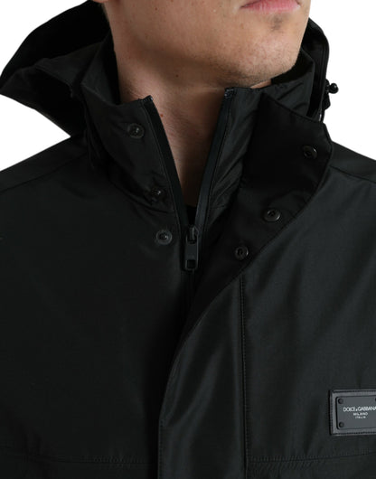 Dolce & Gabbana Sleek Black Windbreaker Jacket – IT48 | M par Dolce & Gabbana | Disponible sur Sandy Store ByNet