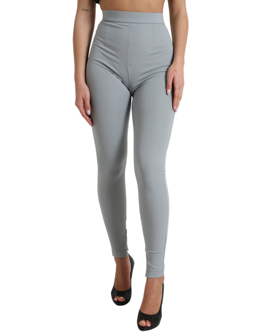 Dolce &amp; Gabbana Leggings elegantes de cintura alta en gris