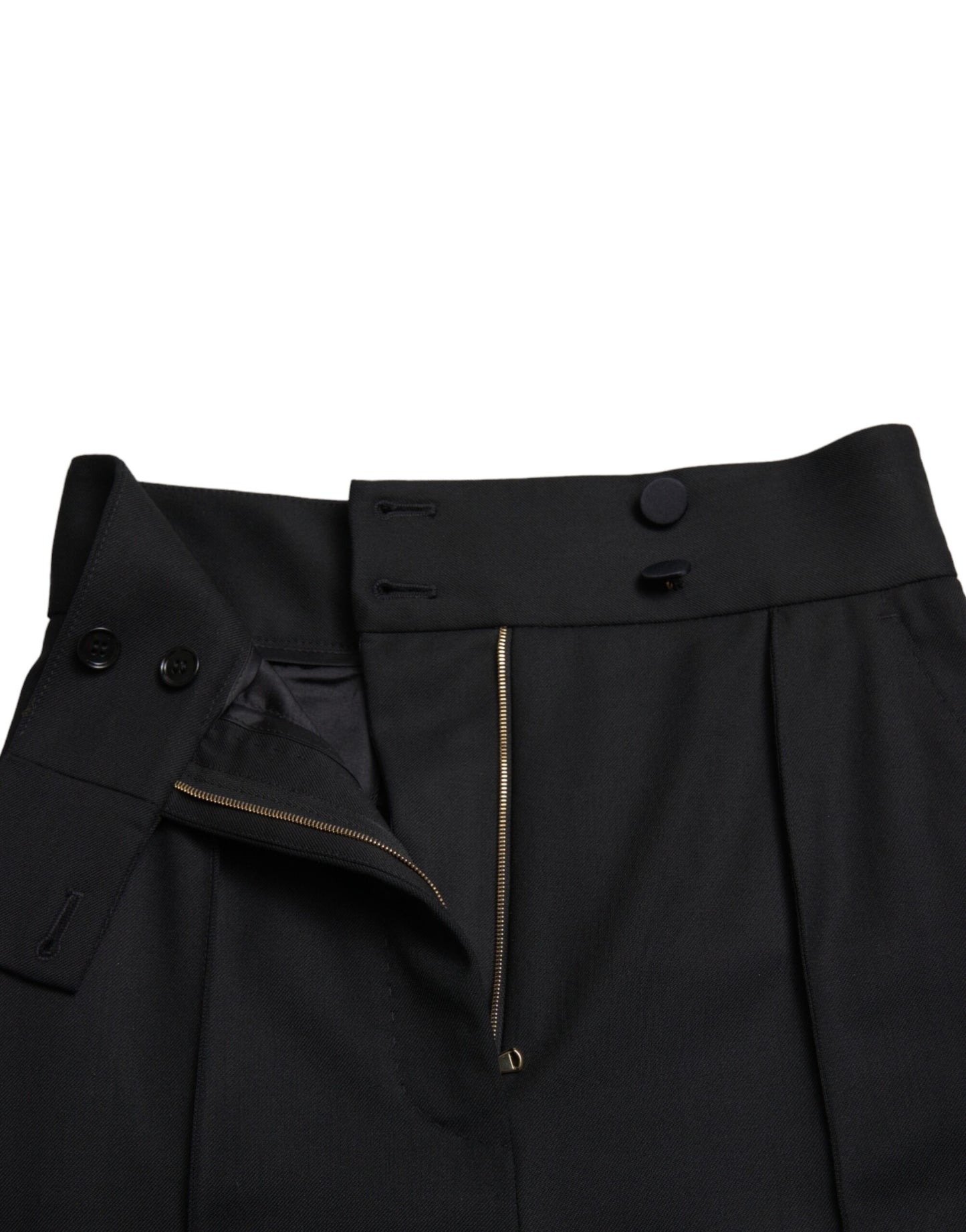 Dolce &amp; Gabbana Elegant High Waist Tapered Wool Pants