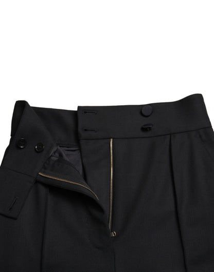 Dolce &amp; Gabbana Elegant High Waist Tapered Wool Pants