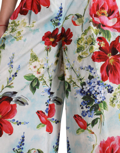 Dolce &amp; Gabbana Pantalones anchos de cintura alta con estampado floral