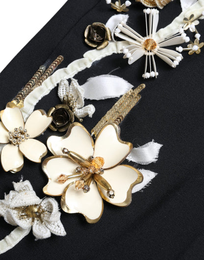 Dolce &amp; Gabbana Elegantes pantalones cónicos florales de cintura alta