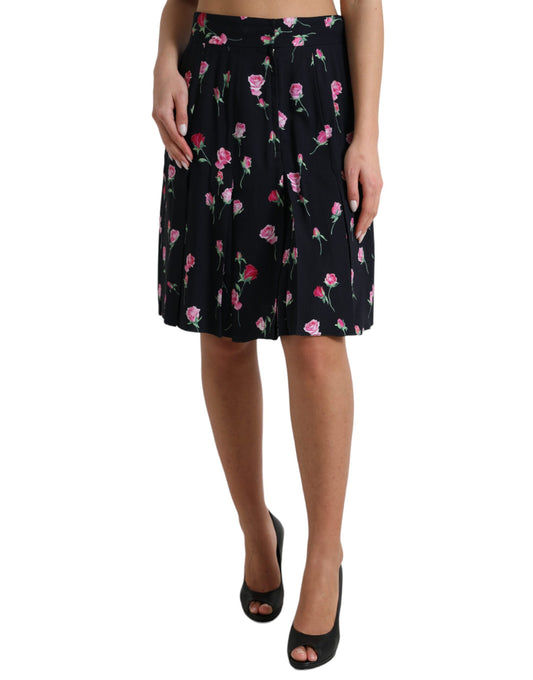 Dolce &amp; Gabbana Falda elegante floral acampanada hasta la rodilla
