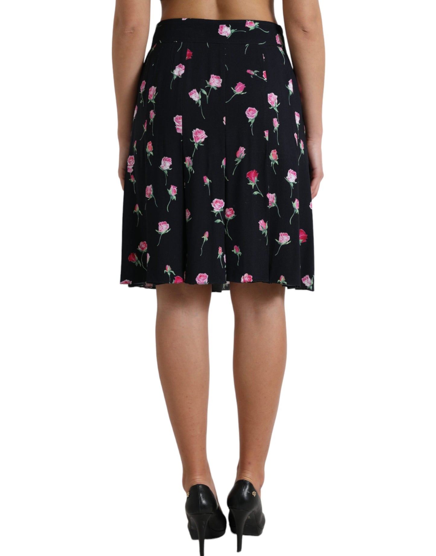 Dolce &amp; Gabbana Falda elegante floral acampanada hasta la rodilla