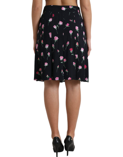 Dolce &amp; Gabbana Falda elegante floral acampanada hasta la rodilla
