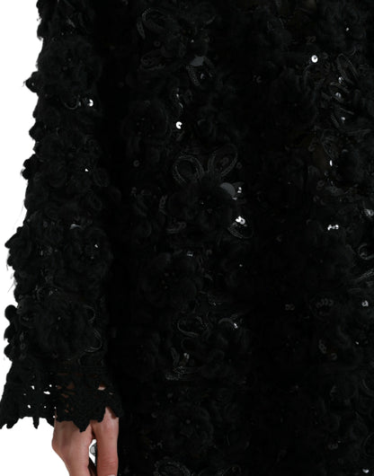 Dolce &amp; Gabbana Jersey negro con adornos de lentejuelas