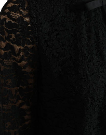 Dolce &amp; Gabbana Elegant Floral Lace Long Sleeve Top