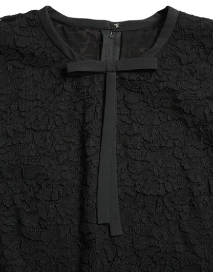 Dolce &amp; Gabbana Elegant Floral Lace Long Sleeve Top