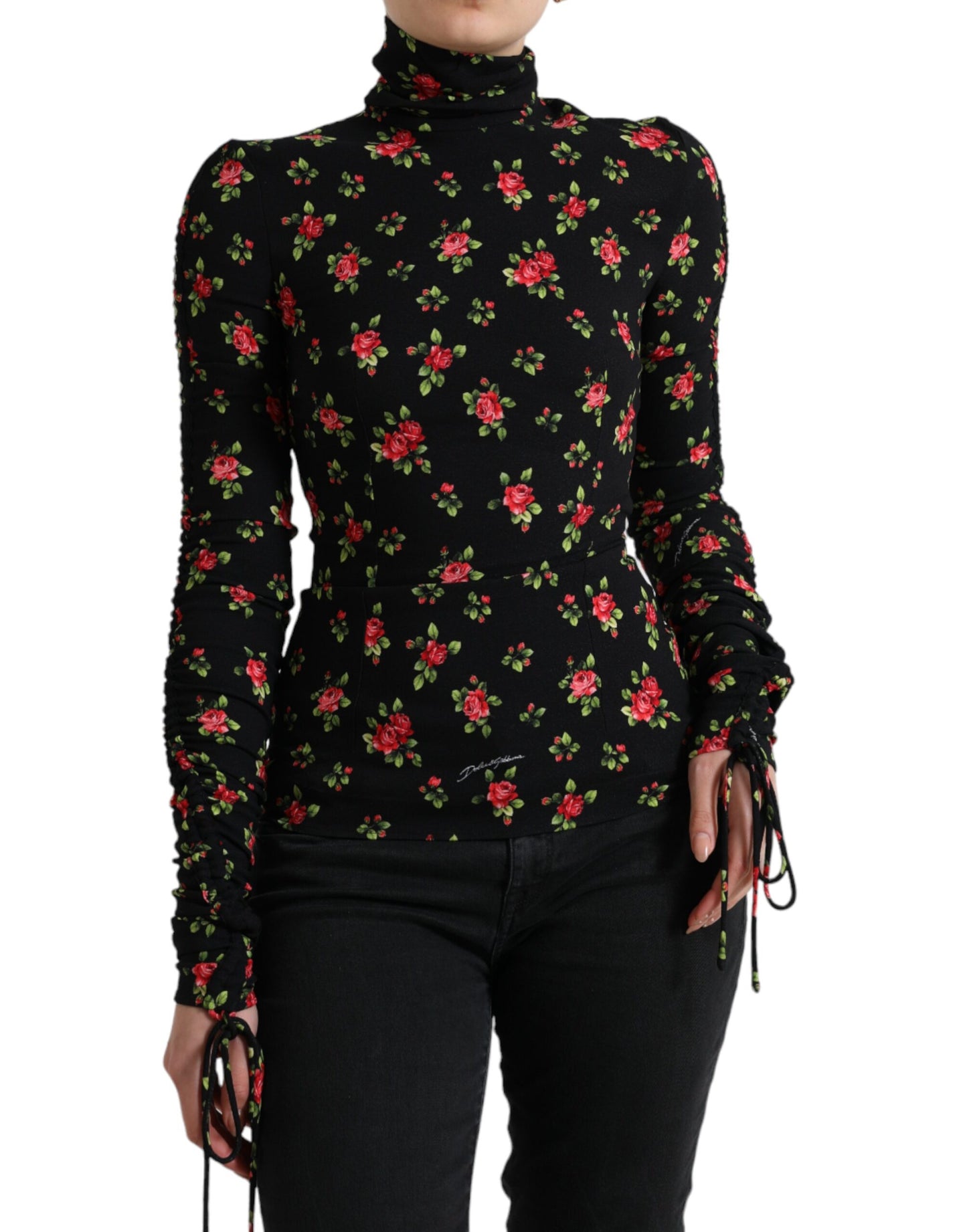 Dolce &amp; Gabbana Top elegante en mezcla de seda floral