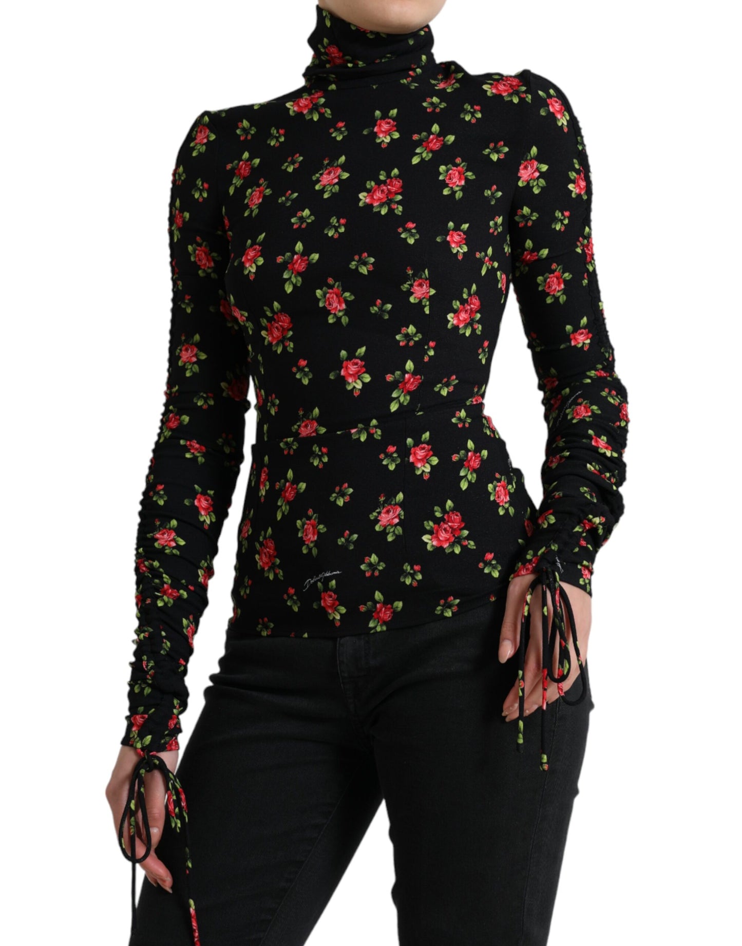 Dolce &amp; Gabbana Top elegante en mezcla de seda floral