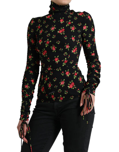 Dolce &amp; Gabbana Top elegante en mezcla de seda floral