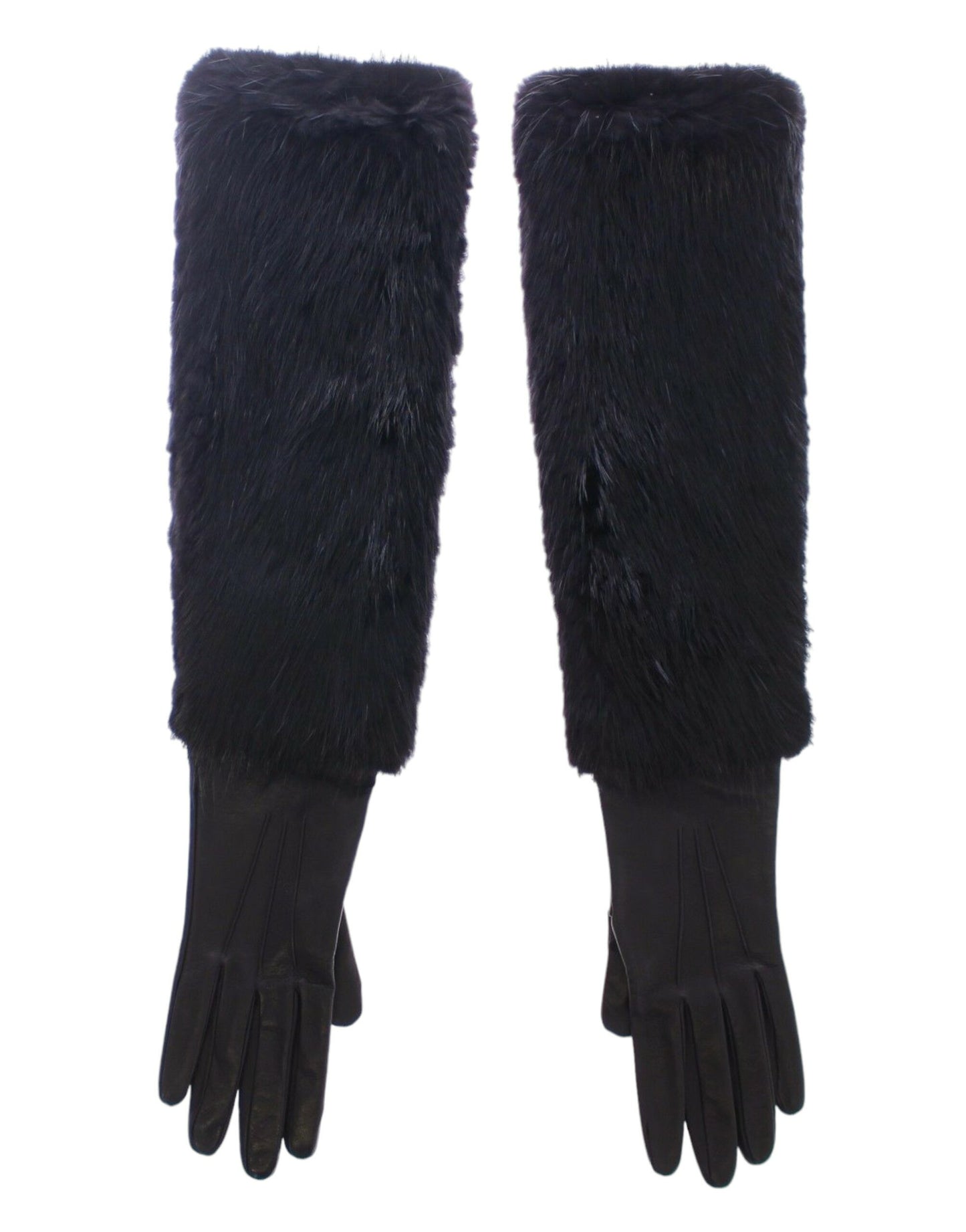 Dolce &amp; Gabbana Elegant Elbow Length Leather Gloves