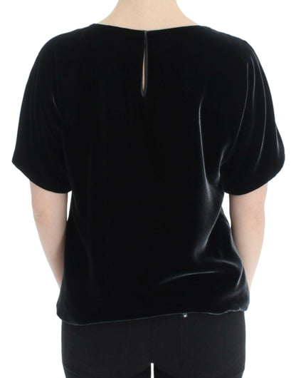 Dolce &amp; Gabbana Top de manga corta de terciopelo encantador