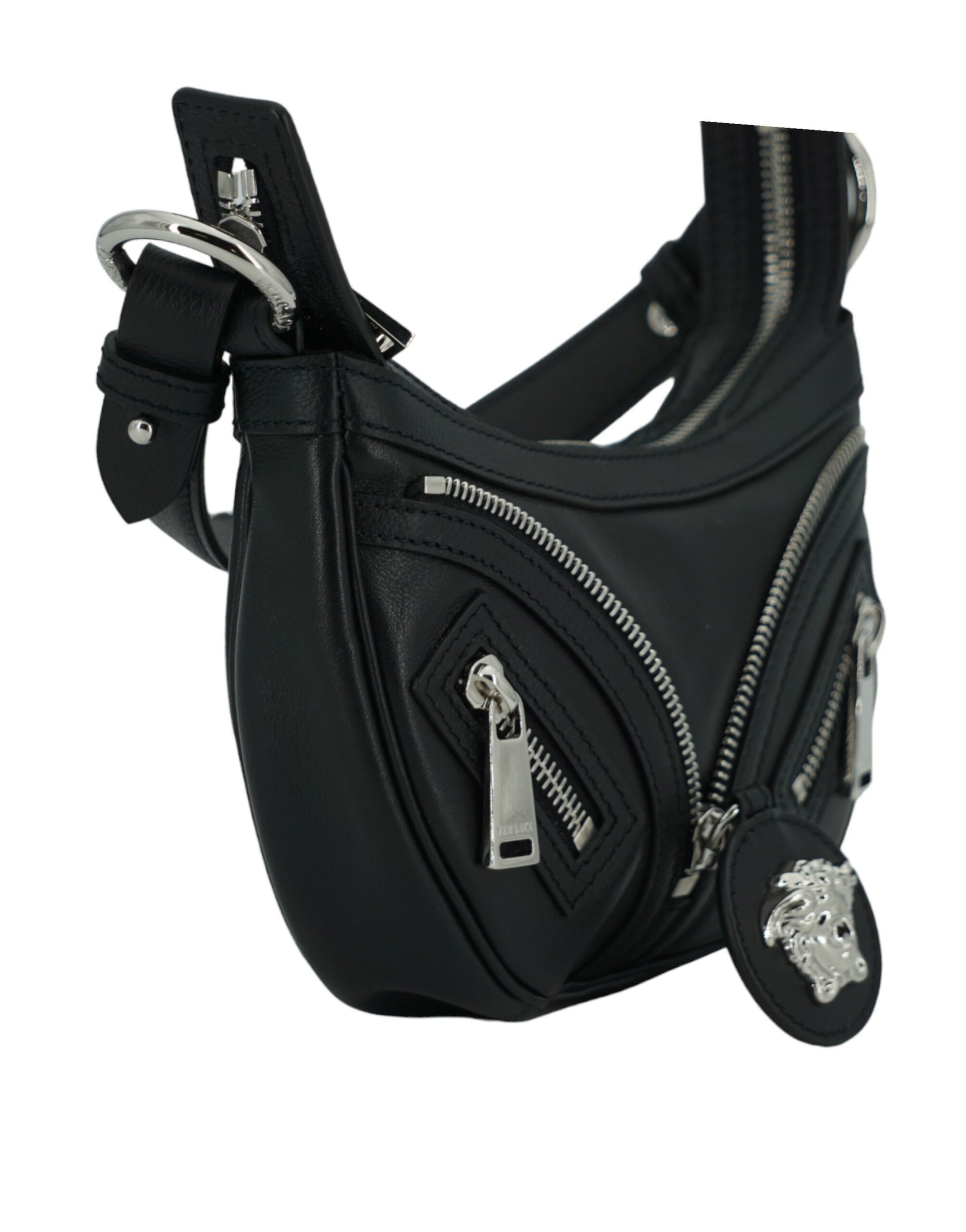 Versace Elegant Black Mini Hobo Shoulder Bag – par Versace | Disponible sur Sandy Store ByNet
