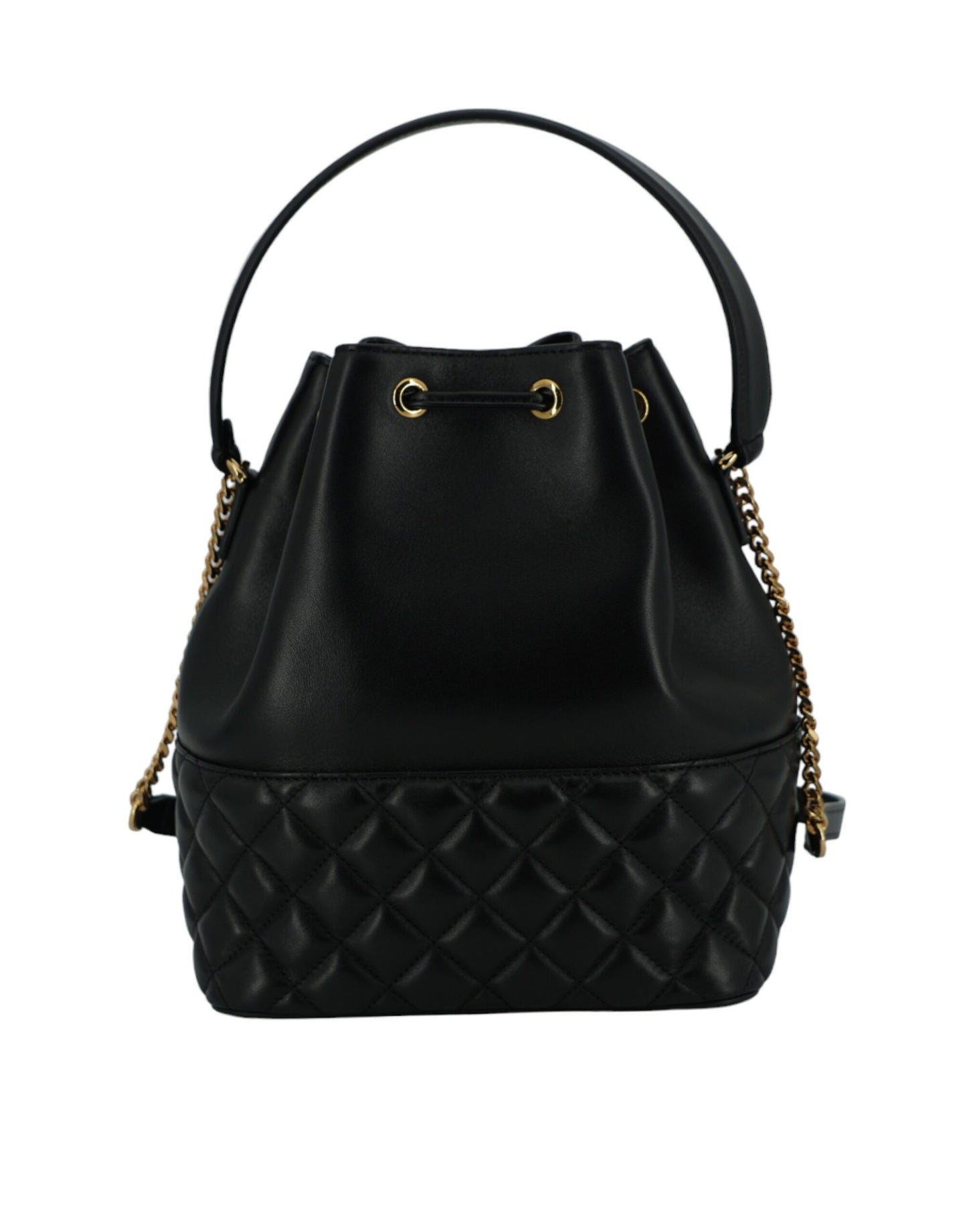 Versace Elegant Black Leather Medusa Bucket Shoulder Bag – par Versace | Disponible sur Sandy Store ByNet